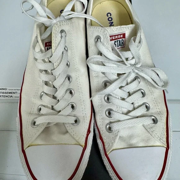Converse White Chuck Taylor All Star Low Top - Unisex (Mens 8.5/Womens 10.5) - Picture 6 of 8